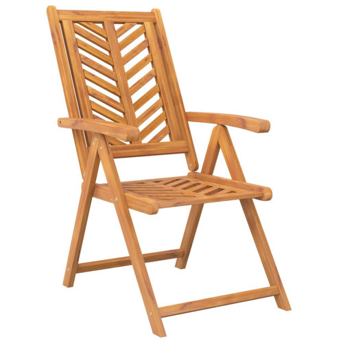 Ophelia & Co. Reclining Garden Chairs 2 Pcs Solid Wood Acacia Wayfair